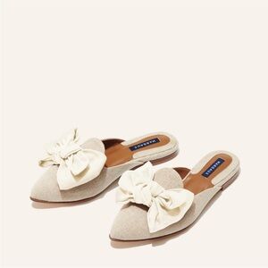 Margaux | The Bow Mule - linen